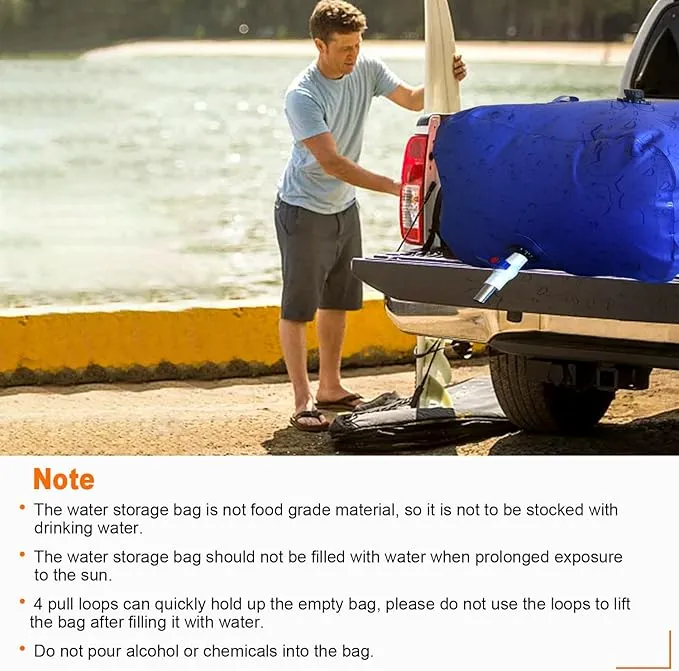 25 Gallon Water Tank,Portable Foldable Capacity Water Storage Bladder Containers,Suitable for Outdoor or Emergency Water