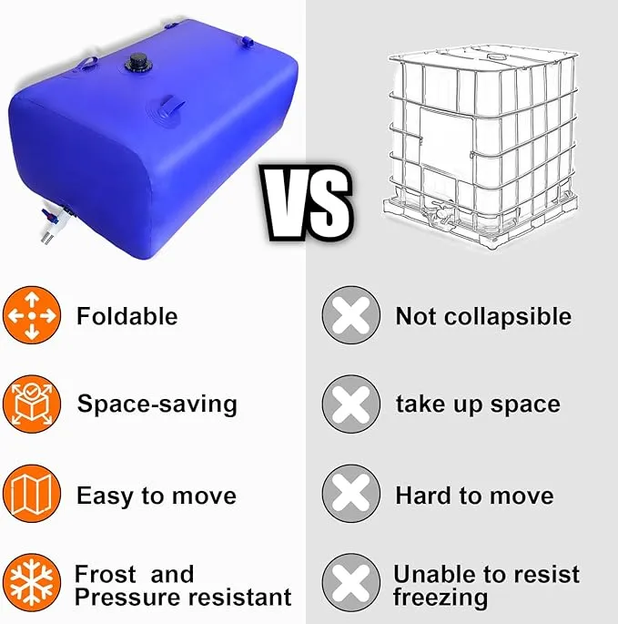 25 Gallon Water Tank,Portable Foldable Capacity Water Storage Bladder Containers,Suitable for Outdoor or Emergency Water