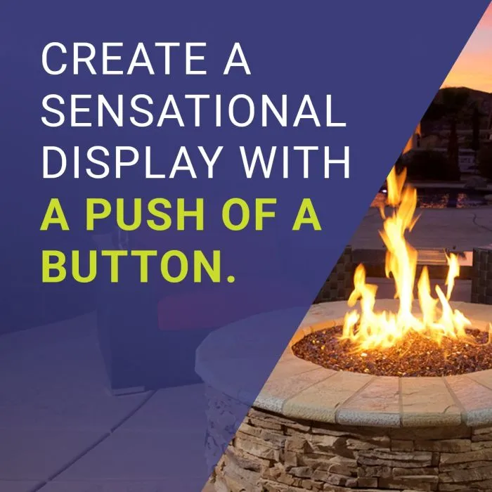 36" Square Drop-In Pan with Spark Ignition Kit (24" Fire Pit Ring) - Natural Gas