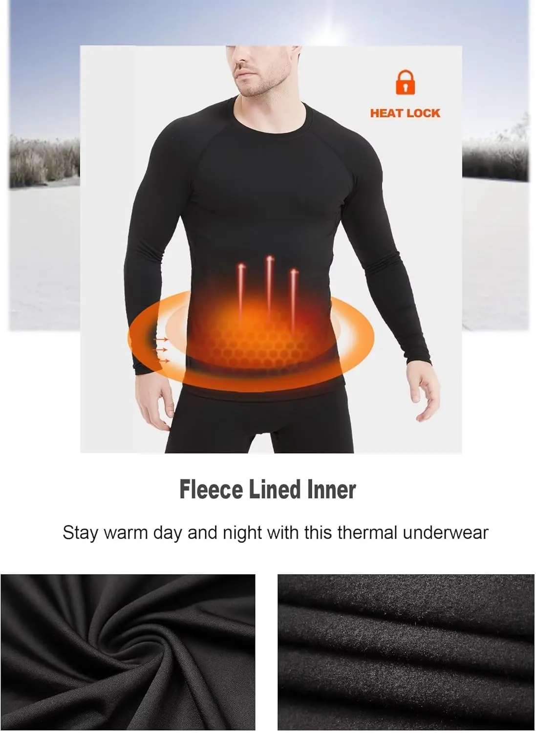 5 Pack Thermal Compression Shirts for Men Long Sleeve Running Gear Undershirt Base Layer for Winter Cold Weather