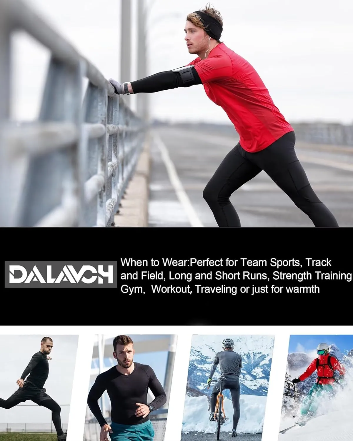 5 Pack Thermal Compression Shirts for Men Long Sleeve Running Gear Undershirt Base Layer for Winter Cold Weather