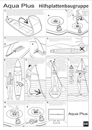 Aqua Plus 6inches Thick Inflatable SUP for All Skill Levels Stand Up Paddle Board,Paddle,Double Action Pump,ISUP Travel Backpack, Leash,Shoulder Strap,Youth,Adult Inflatable Paddle Board