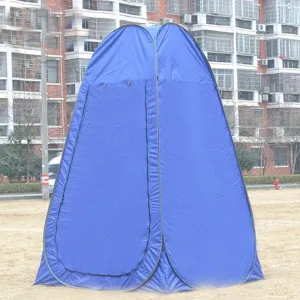 Clothes Changing Bathing Tent with Window, Single, Size: 190x120x120cm (Blue)