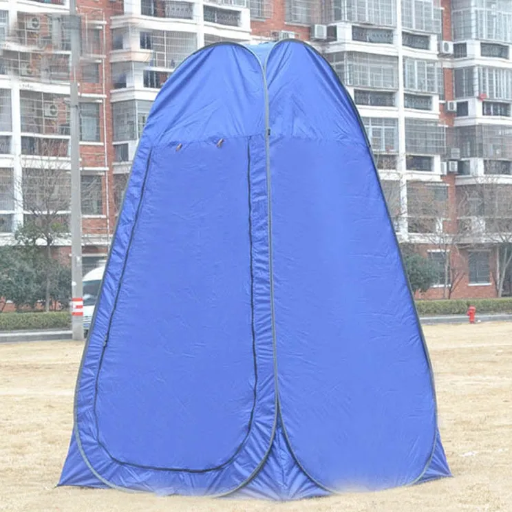 Clothes Changing Bathing Tent with Window, Single, Size: 190x120x120cm (Blue)