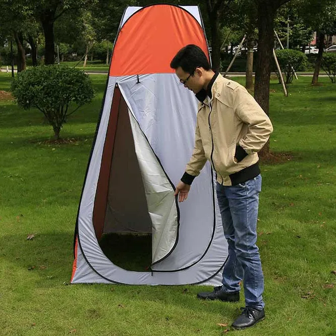 Clothes Changing Bathing Tent with Window, Single, Size: 190x120x120cm (Blue)