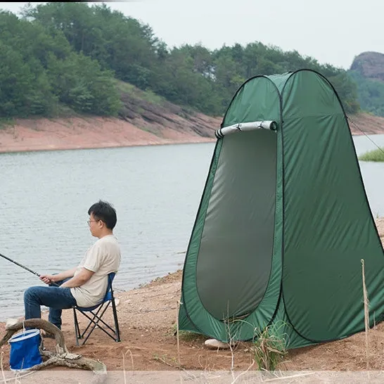 Clothes Changing Bathing Tent with Window, Single, Size: 190x120x120cm (Blue)