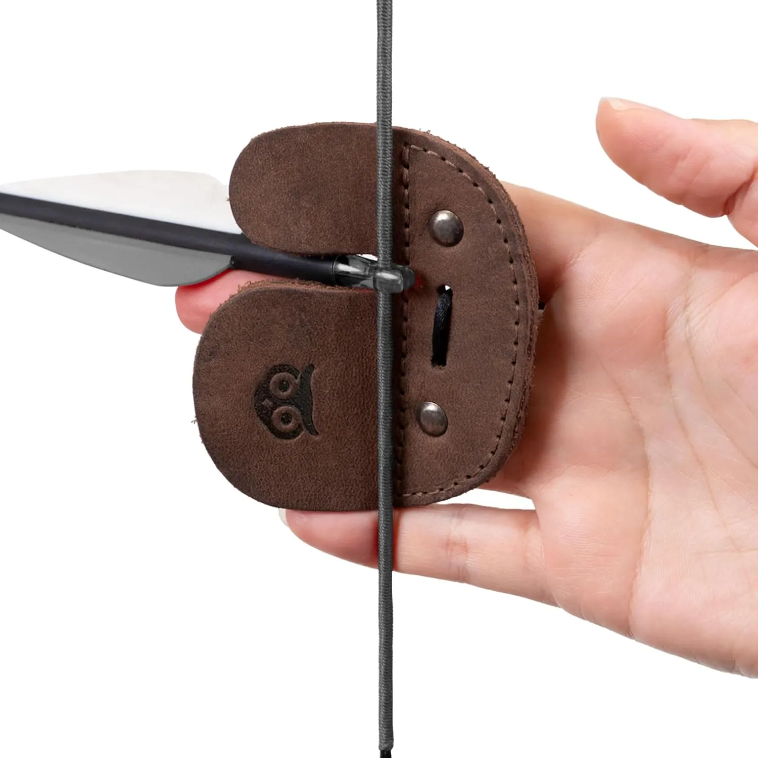 Hide & Drink, Archery Finger Tab, Protect Guard for Recurve Bows, Finger Protector, Shooting Practice Gear Sports & Outdoors, Full Grain Leather, Handmade
