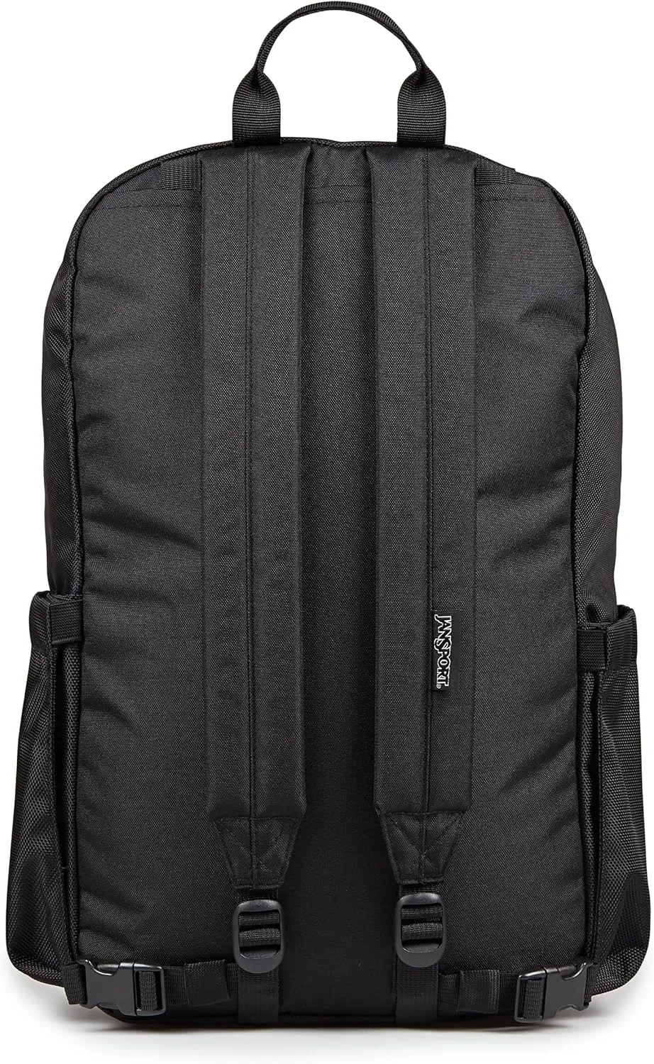 JanSport Venture Daypack  Travel Pack With Large Main Compartment, Padded Laptop Sleeve, Dual Water Bottle Pockets, and Attachment Buckles, Black