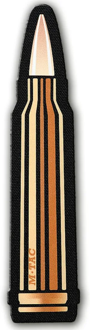 M-Tac Bullet 223 Tactical Morale Patch - Hook Fasteners Printed Army Combat Patches for Vest, Backpacks, Hats (Orange 223)