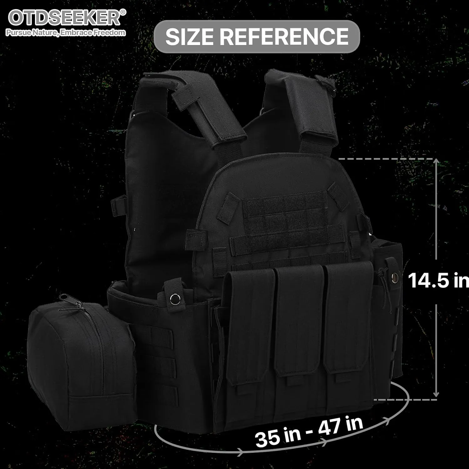 Tactical Vest for Men, Airsoft Vest 600D Oxford One Size Cosplay Military Training Paintball Vest Gear