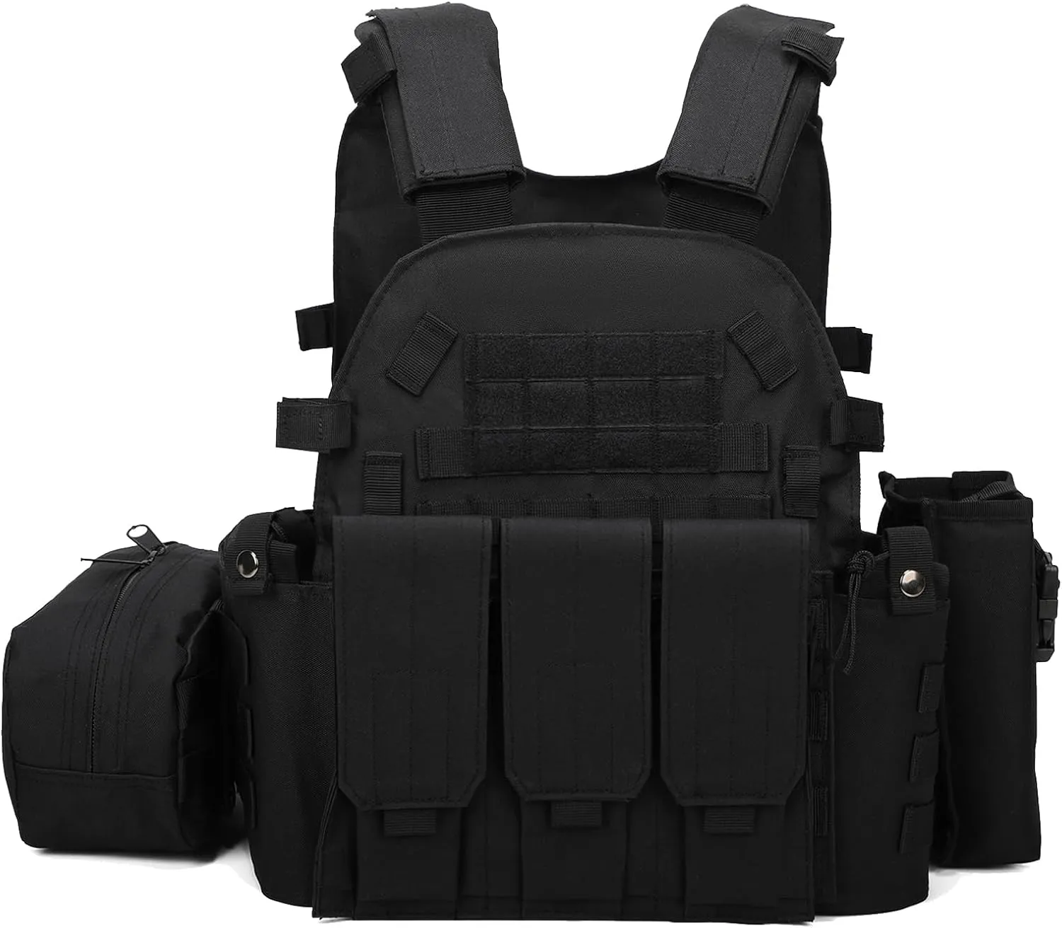 Tactical Vest for Men, Airsoft Vest 600D Oxford One Size Cosplay Military Training Paintball Vest Gear