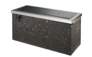 The Outdoor GreatRoom Company 48 Inch Stainless Steel Key Largo Linear Gas Fire Pit Table KL1242SDSILP