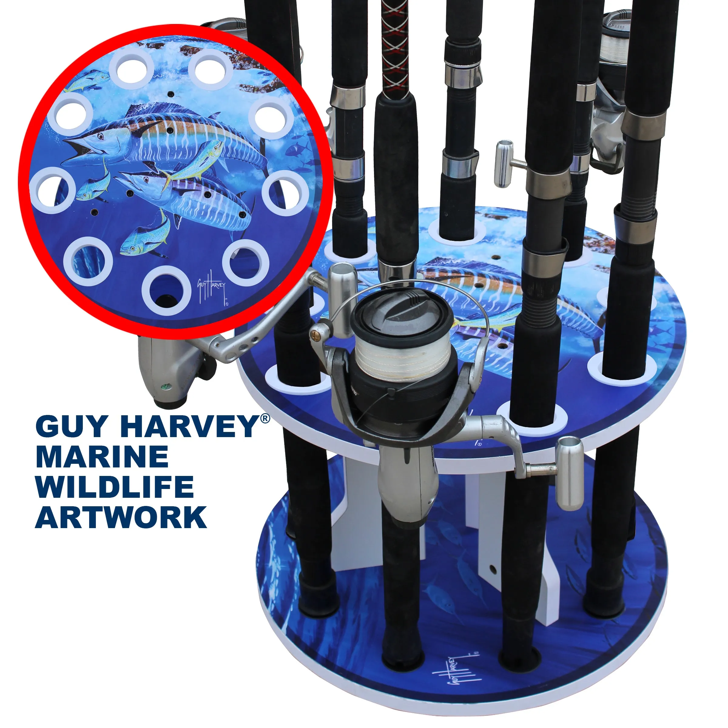 Wahoo Spinning 9 Rod Rack