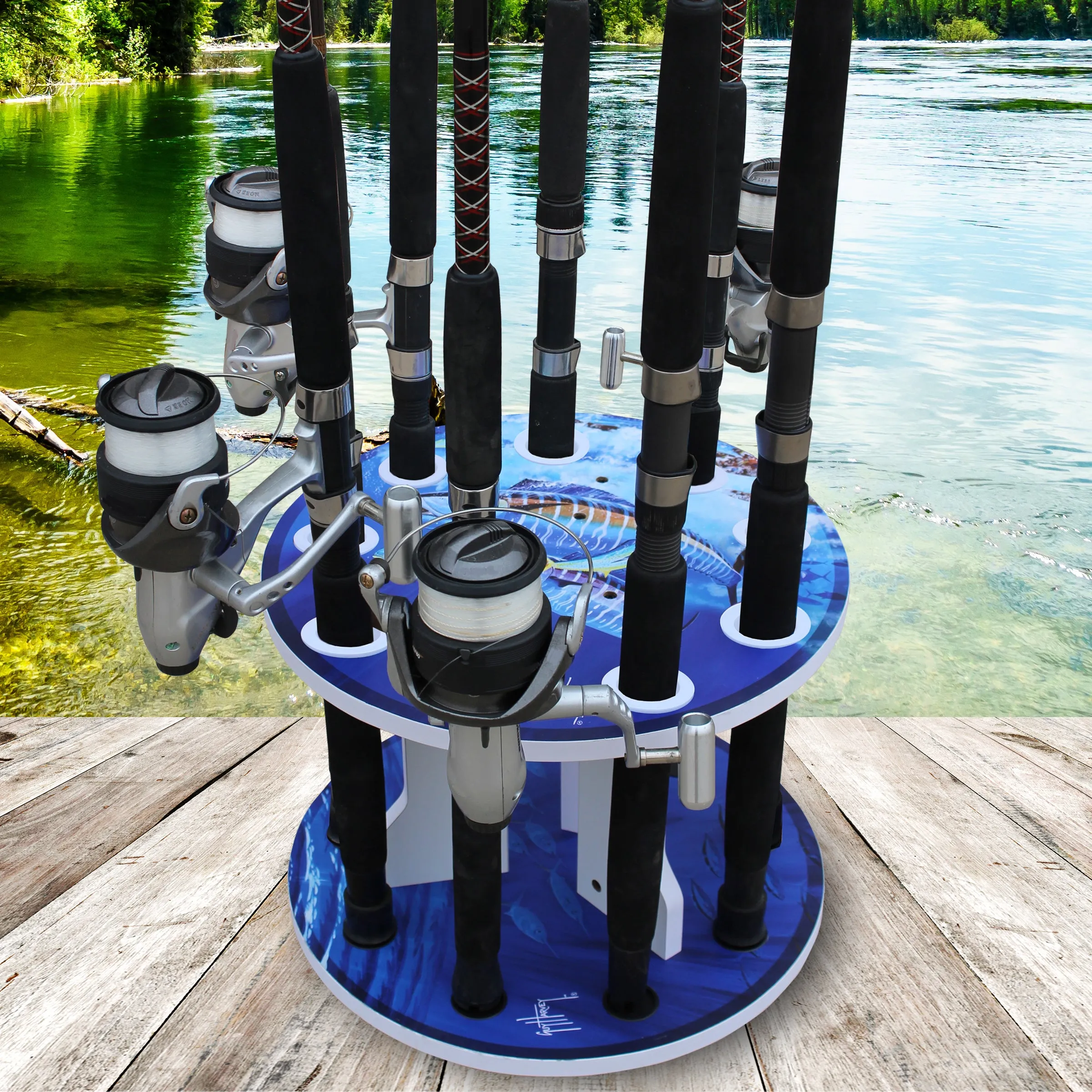 Wahoo Spinning 9 Rod Rack