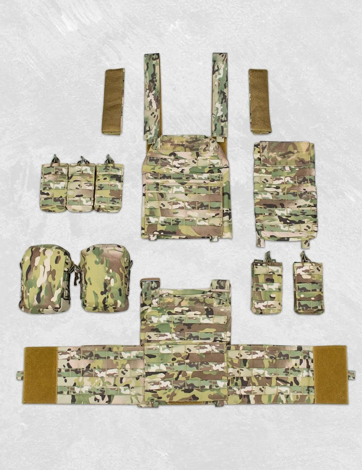 WOLFHUNT Tactical Vest for Men - Airsoft Vest with Molle System, Weighted Vest Premium & Modular Gear for Gaming Enthusiasts